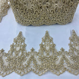 Embroidered Lace Trim 100% Polyester Net Mesh