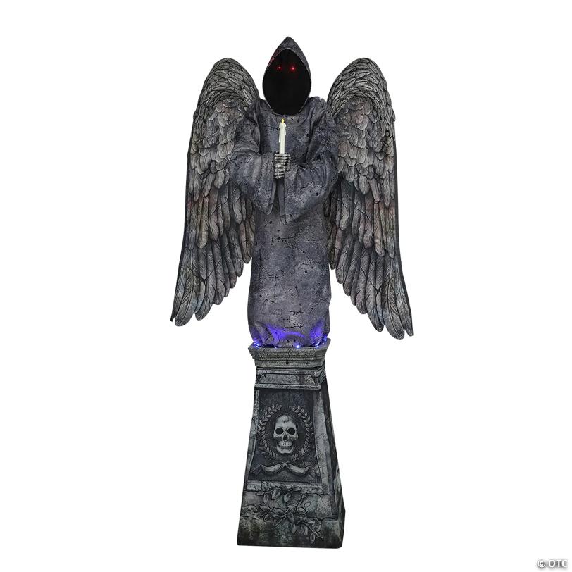 96" Animated Cemetery Angel Halloween Decoration