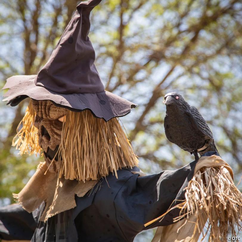 96" Staked Scarecrow Animated Halloween Decoration