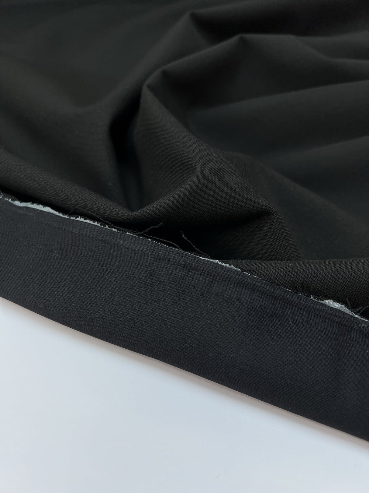 Black Polyamide Polyester Knitted Fabric