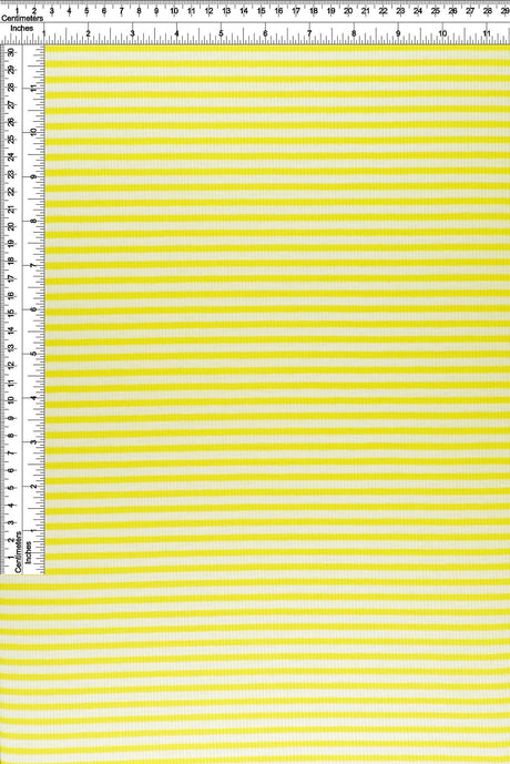 Rib Knit Neon Horizontal Stripe Fabric