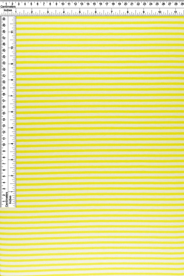 Rib Knit Neon Horizontal Stripe Fabric