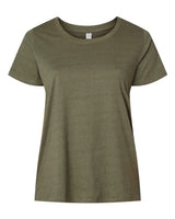 LAT Women's Curvy Collection Fine Jersey Tee