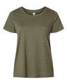 LAT Women's Curvy Collection Fine Jersey Tee