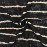 1 Yard Soft Black Taupe Striped Texture Stretch Jersey Knit Fabric Apparel 56 Inches Width
