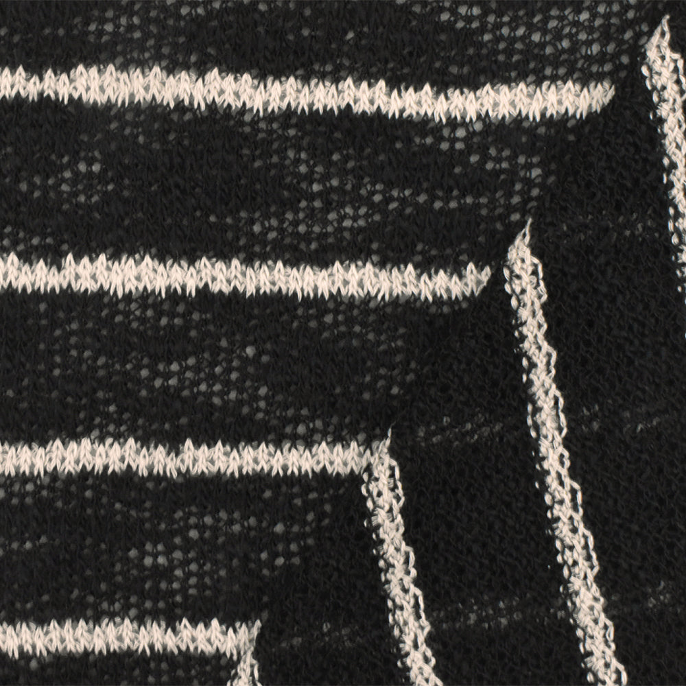 1 Yard Soft Black Taupe Striped Texture Stretch Jersey Knit Fabric Apparel 56 Inches Width