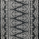 Beaded Corded Lace Fabric White Ivory