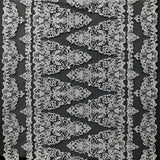 Beaded Corded Lace Fabric 51" Wide White Ivory