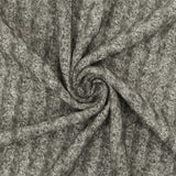 1 Yard Warm White Gray Black Texture Brushed Stretch 5 by 4 Rib Knit Fabric 55 Inches Wide
