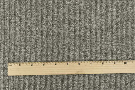 1 Yard Warm White Gray Black Texture Brushed Stretch 5 by 4 Rib Knit Fabric 55 Inches Wide