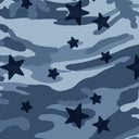 Printed Spandex Camo Star Fabric