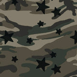 Printed Spandex Camo Star Fabric