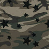 Printed Spandex Camo Star Fabric