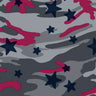 Printed Spandex Camo Star Fabric