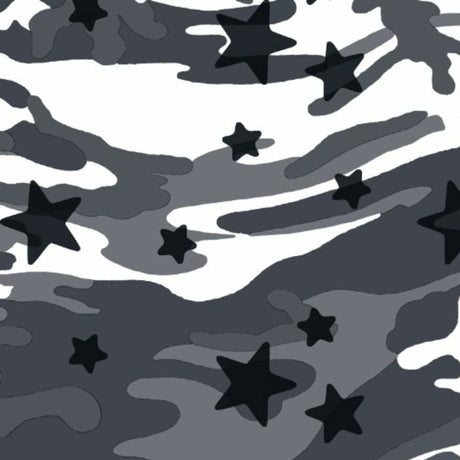 Printed Spandex Camo Star Fabric