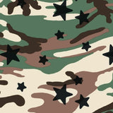 Printed Spandex Camo Star Fabric