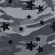 Printed Spandex Camo Star Fabric