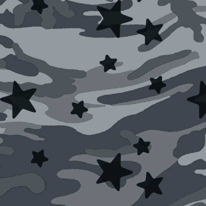 Printed Spandex Camo Star Fabric