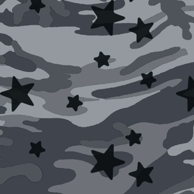 Printed Spandex Camo Star Fabric