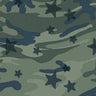 Printed Spandex Camo Star Fabric