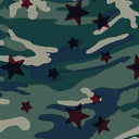 Printed Spandex Camo Star Fabric