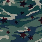 Printed Spandex Camo Star Fabric