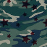 Printed Spandex Camo Star Fabric