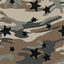 Printed Spandex Camo Star Fabric