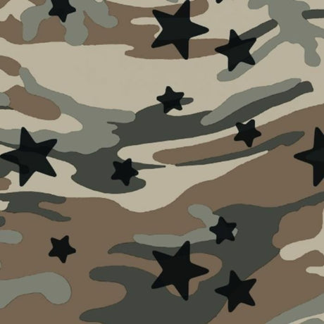 Printed Spandex Camo Star Fabric