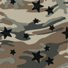 Printed Spandex Camo Star Fabric