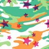 Printed Spandex Camo Star Fabric