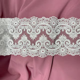 Corded Embroidered Lace Trim
