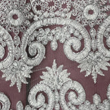 Corded Embroidered Lace Trim
