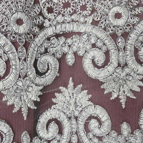 Corded Embroidered Lace Trim