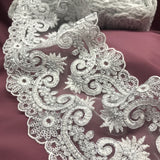 Corded Embroidered Lace Trim