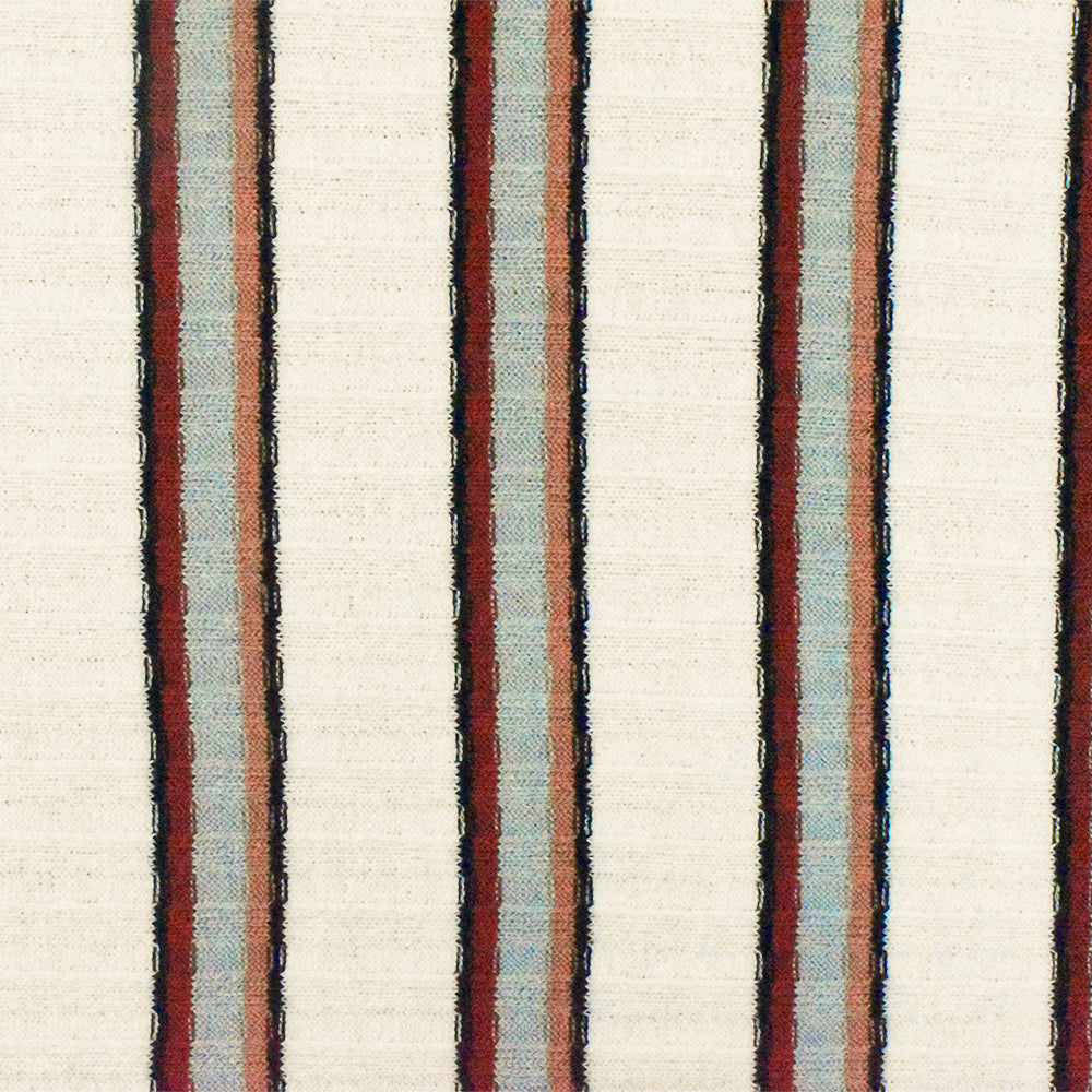1 Yard Multi Stripe Stretch Rib Knit Off White, Wine Red, Fog Blue, Blue Black, Carmel Beige Matte Finish 57 Inches Width