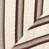 1 Yard Multi Stripe Stretch Rib Knit Off White, Wine Red, Fog Blue, Blue Black, Carmel Beige Matte Finish 57 Inches Width