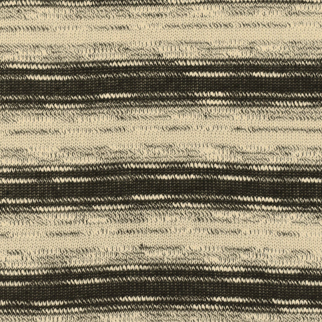 1 Yard Beige & Black Stripe Slub Stretch Jersey Knit Mineral, Soft Matte Fabric for Apparel 53 Inches Wide