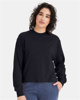 Women's Cotton Jersey Long Sleeve Crop Tee