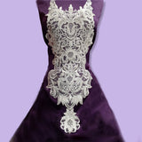 Beaded Corded Lace Medallion Applique