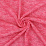 1 Yard Fruity Pink & White Slub Knit Soft Hand, Matte Luster, Ideal for Activewear 56" Wide