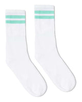 USA-Made Striped Crew Socks