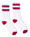 USA-Made Striped Crew Socks