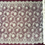 Beaded Chantilly Floral Lace White