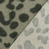 1 Yard Olive Gray Black Cheetah Print Stretch Poly Brushed Jersey Knit Fabric 60 Inches