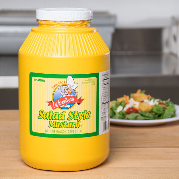 Woeber's 1 Gallon Yellow Mustard - 4/Case