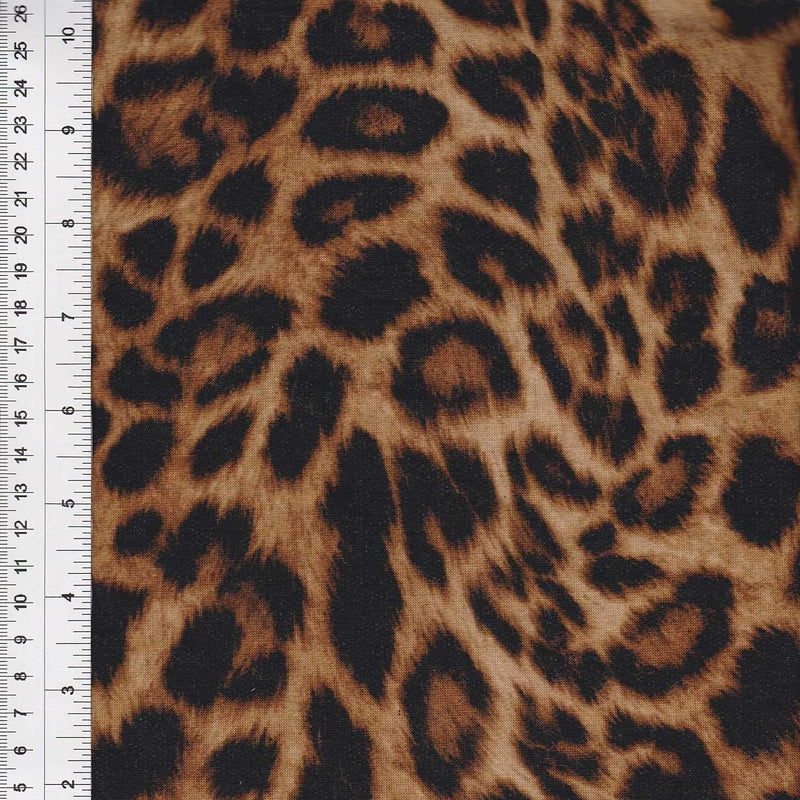 1 Yard French Terry Animal Print Knit Fabric 200 GSM, 58/60'' Wide Polyester Rayon Spandex Blend