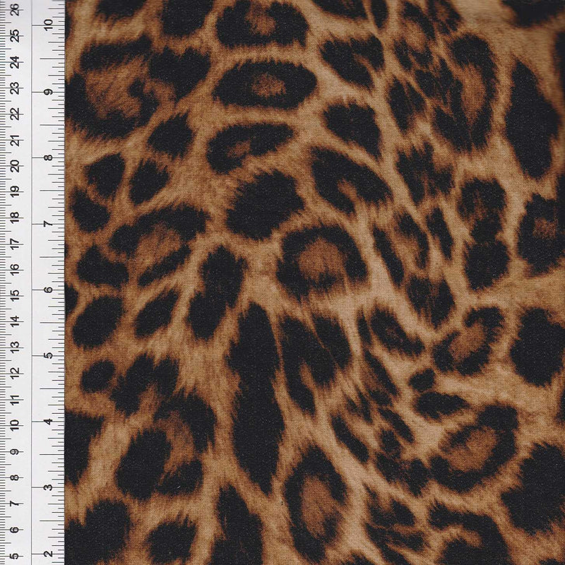 Animal Print Stretch Knit Fabric Amber