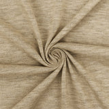 1 Yard Ivory & Desert Beige Slub Jersey Knit Matte Finish Fabric for Dresses & Tees, 60 Inches Width