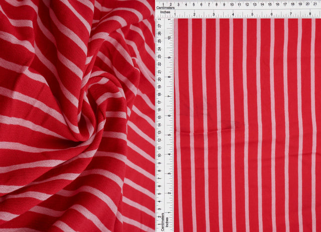 Rayon Crepon Washed Vertical Stripe Fabric